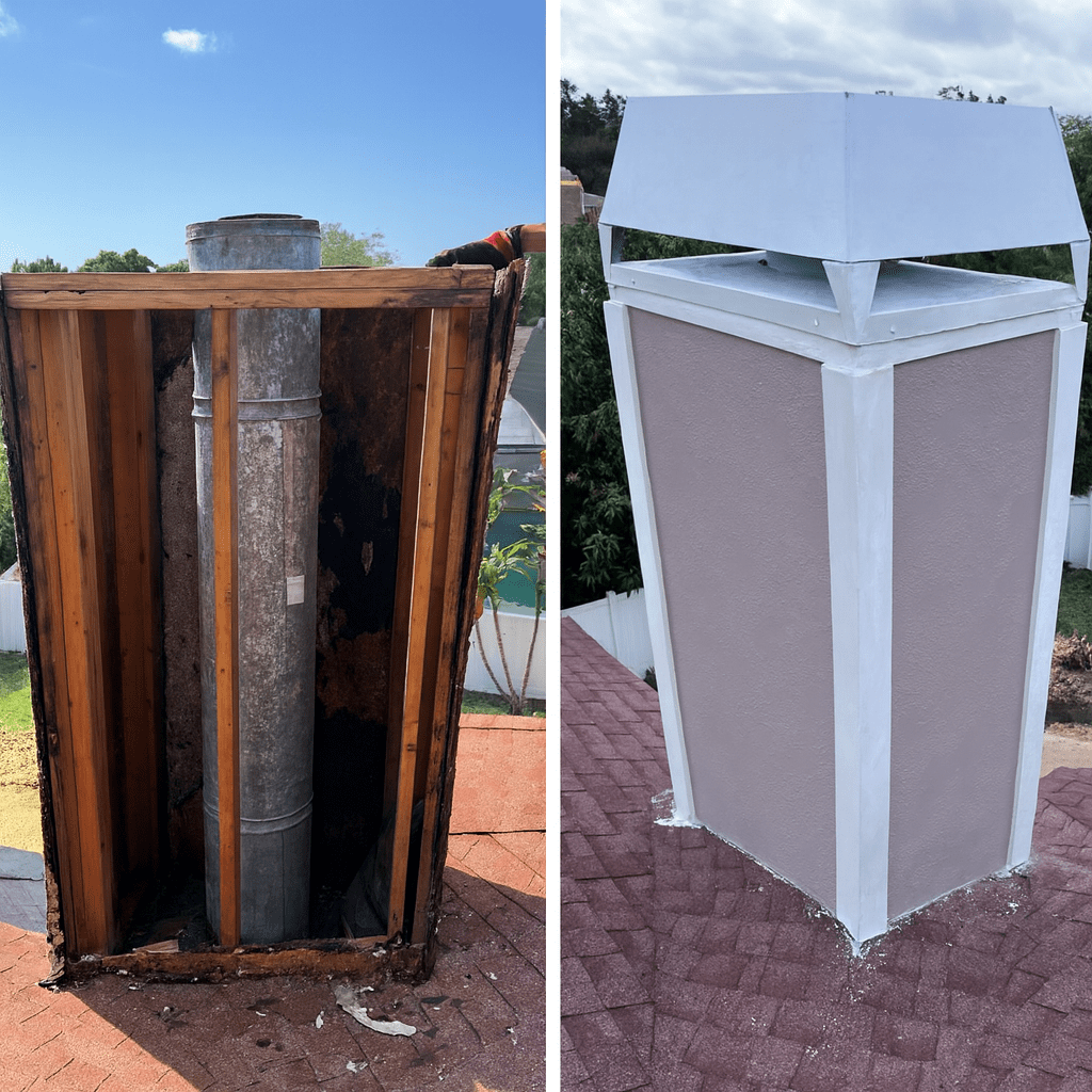 chimney restore - before & after