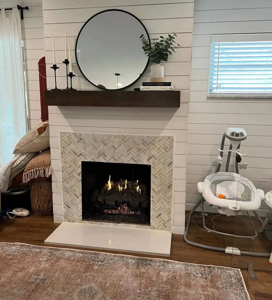 fireplace at living room